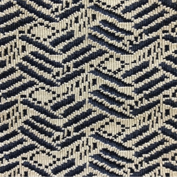 Deletta Anthropologie Edana Blue Ivory Textured Peplum Halter Racerback top - Picture 5 of 7